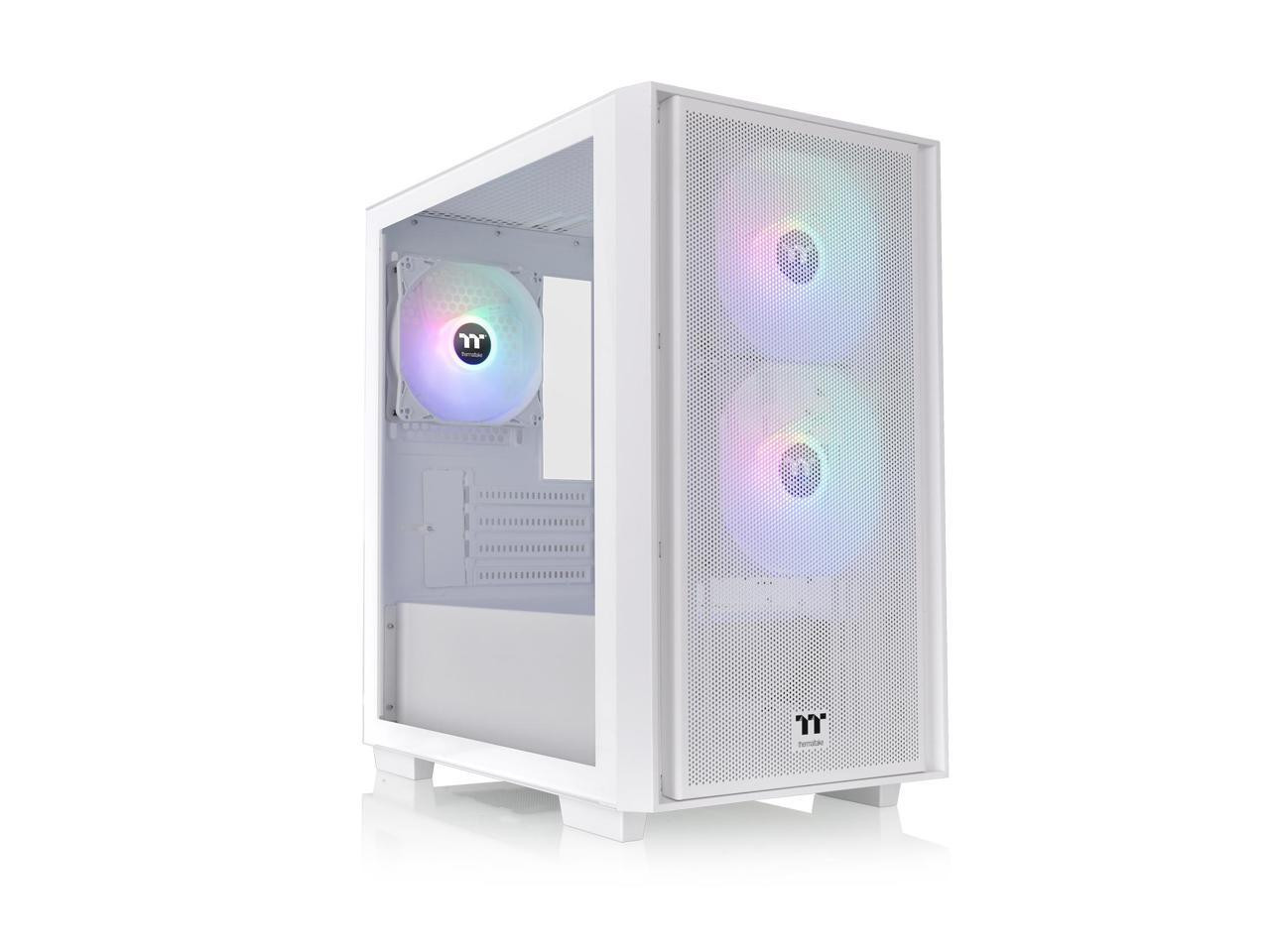 Корпус Thermaltake Versa H16 TG ARGB Snow Micro ATX Tower выполнен из закаленного стекла 19490₽