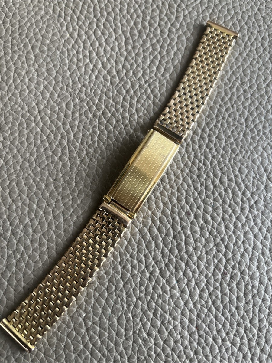Vintage Kreisler USA Gold Filled Watch Bracelet 16MM Ends Slide