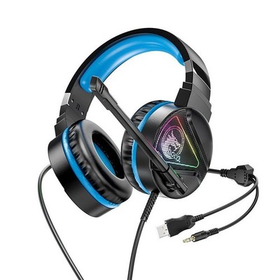 RGB Gaming Headset with Mic W102 W104 LED Wired Headphones Noise Cancelling for