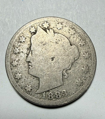 1883 Liberty V Nickel - with Cents - good        B