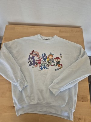 Sweat Crewneck Vintage 1991 Print Looney Tiny Tunes Made In Usa Acme Clothing L