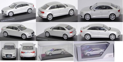 Herpa 5011303123 Audi A3 Limousine quattro Ambition (8VS) eissilber 1:43