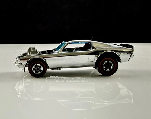 Hot Wheels Redline Mustang Boss Hoss Club Car 1969/1970 Super Chrome - Hong Kong