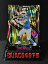 2024 Panini Select Justin Herbert Red & Black Shock Prizm Chargers #131