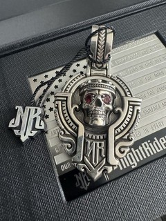 Night Rider Jewelry Guardian Pendant In Red Garnett Sterling Silver No Reserve!