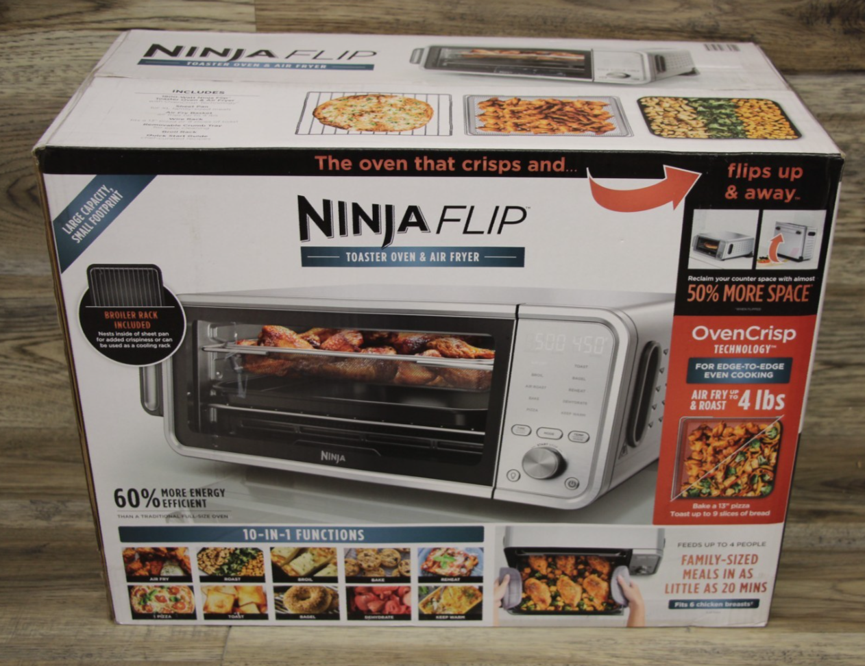Ninja Broil Rack Ninja Flip 10-in-1 Toaster Oven & Air Fryer Broil Rack Countertop Oven ...