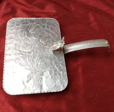 Vtg Hand Wrought Aluminum Creations by Rodney Kent 427 SILENT BUTLER Floral MCM