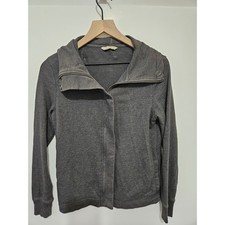 Banana Republic Womens Gray Asymmetrical Zip Neck Sweatshirt Jacket Size M