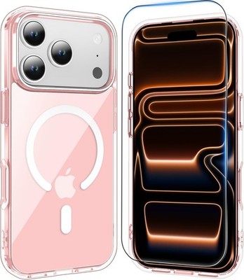iPhone 17 Pro Max Case Clear with Screen Protector, Anti-Yellowing, Shockproof