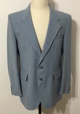 1970s Vintage Levi's Action Suit Blazer Jacket Light Blue Made In USA, Men 42L