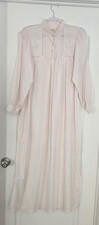Vintage 1950's Barbizon Embroidered Lace Nightgown Pale Pink