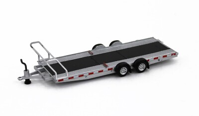 1:64 Mini GT *SILVER* Car Hauler Trailer w/Tire Rack TYPE A No