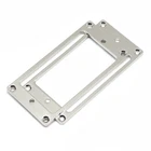 2x Flat Metal Guitar Humbucker Pickup Mounting Ring Pickups Cover Frame Silver