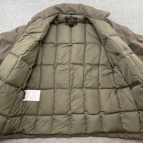 VTG Eddie Bauer Goose Down Jacket Women M Petite Brown Heavy Chore Work Coat - Picture 9 of 16