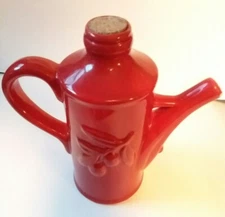 Home Essentials Tuscan Red Oil Decanter with Cork Top 7.5 inches