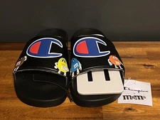 Champion x M&M Black Slides Sz 12