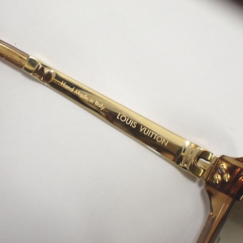 LOUIS VUITTON Petit Soupcon Cat Eye Sunglasses Brown Gold Z0487E with Case Used - Picture 10 of 13