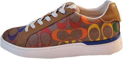 Coach Clip Low Top Sneaker in Rainbow Signature Canvas Clip Low Top Sneaker In Rainbow Signature Canvas | COACH® main image 3