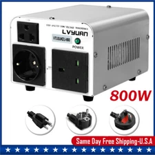 800W Voltage Transformer Converter Step Up&Down 110V ⇋ 220V US ⇋ EU UK White