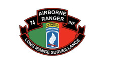 4" 74th abn rangers lrs army bumper sticker decal usa made