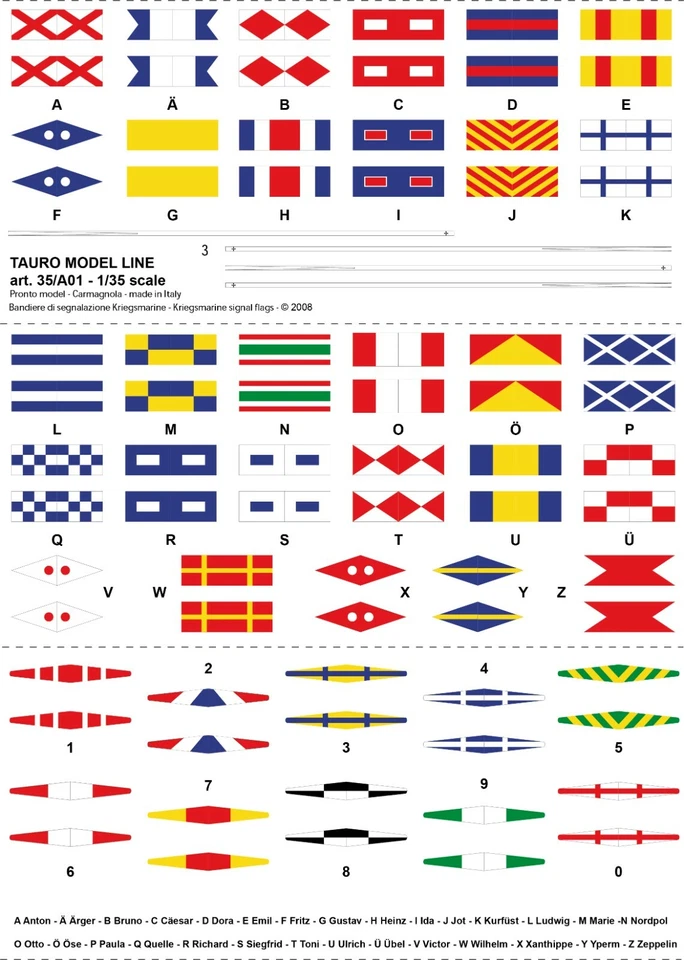 TAURO MODEL TM35/A01 BANDIERE NAVALI - KRIEGSMARINE SCALA 1:35 - Immagine 2 di 2
