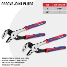 WORKPRO 2 Pieces Groove Joint Plier 10 & 8  S...