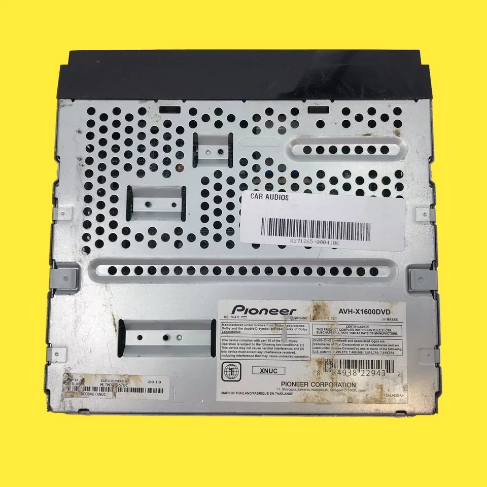 FOR PARTS Pioneer AVH-X1600DVD AV Receiver 6.1" Touchscreen #3114 z37 b9 - Image 3 of 4