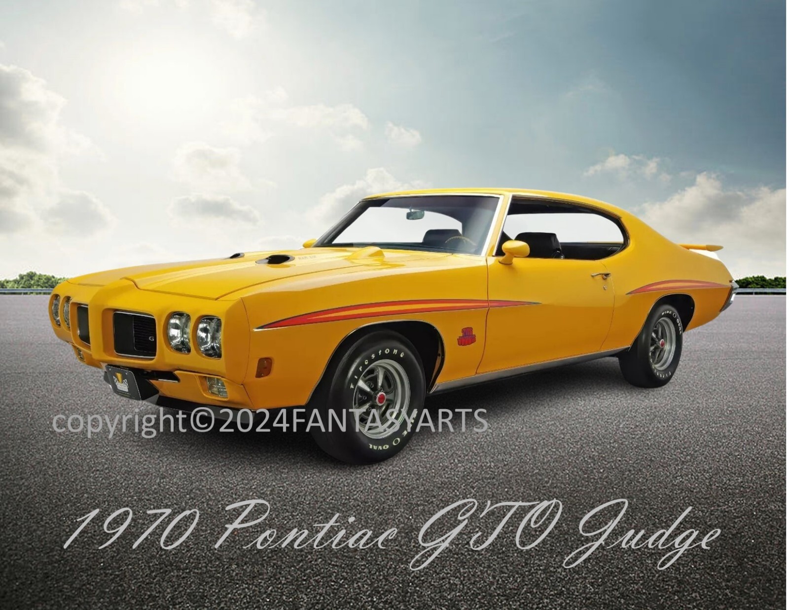 1970 Pontiac GTO Judge Yellow Premium Glossy Photo Print 8