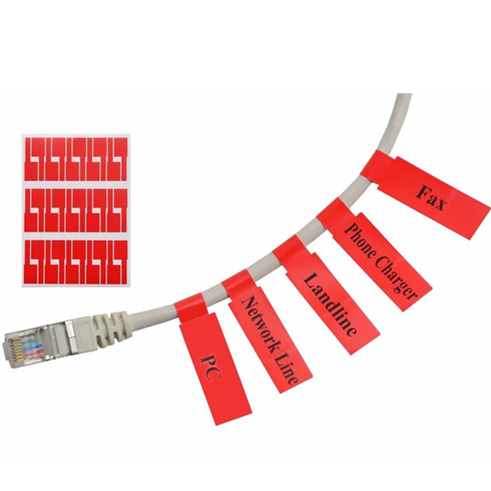 Waterproof Network Cable Labels Stickers Identification Tags Fiber