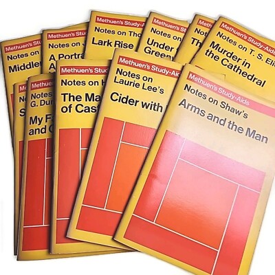 11x Methuens Study Aids Vintage Paperback Book Lot Eliot Hardy Durrell Joyce