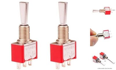 2Pcs RC Transmitter 2 Positions Long Toggle Switch for Taranis X9D Plus 