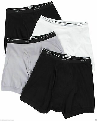 4 PACK Jockey Classic Boxer Briefs Style 9740 Size Large (3638