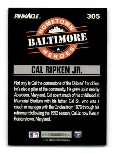 Cal Ripken, Jr. Baltimore Orioles HOF - - - Pick A Card - - - - Picture 71 of 211