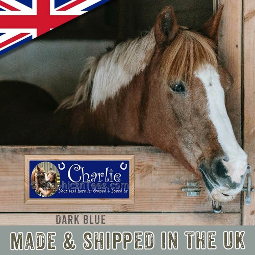 Letrero personalizado de puerta estable placa de identificación de caballo con foto regalo ideal - Imagen 7 de 22