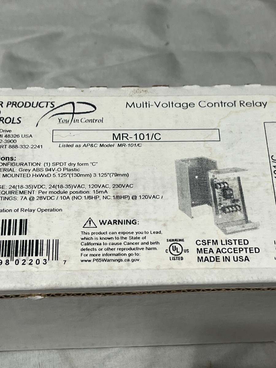 NEW IN BOX MIRCOM MULTI-VOLTAGE CONTROL RELAY MR-101/C | eBay