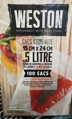 Weston Vacuum Sealer Food Bags, 6