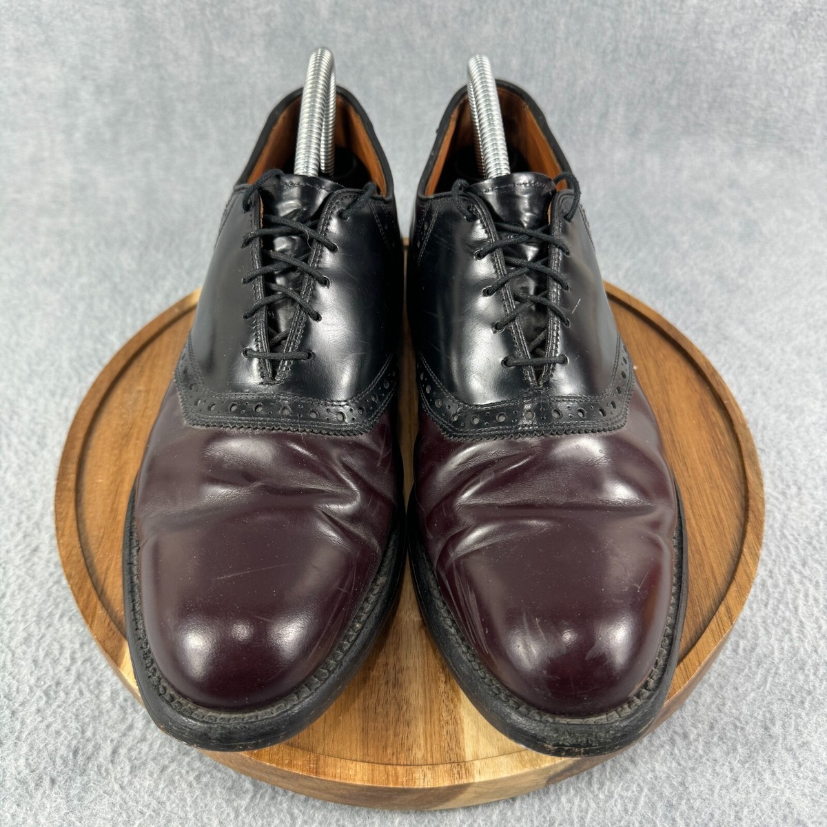 Allen Edmonds Polo Dress Shoes Mens Size 9 Black Burgundy  display picture 2