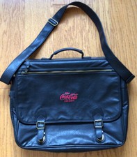 Black Leather Coca-Cola Messanger Bag