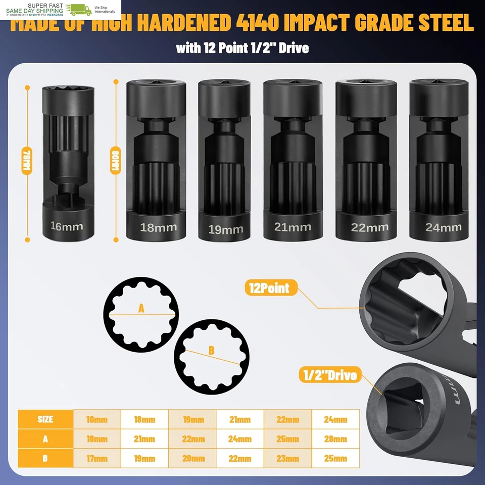 Zócalo de tuerca de puntal 16 mm 18 mm 19 mm 21 mm 22 mm 24 mm con suspensión puntal nudillo Spr Foto 4 de 4