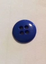 DILL BUTTONS #180091 ROYAL BLUE ROUND--4 HOLE--14MM-- 16 PIECES