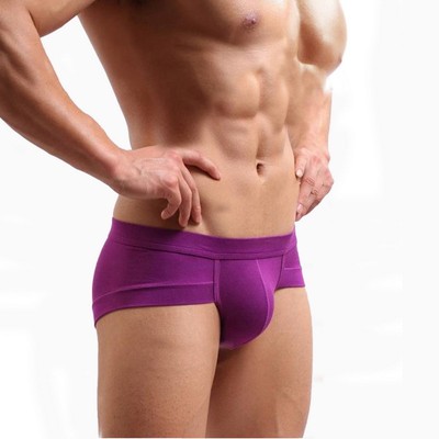 For Sale 1PC Mens Sexy Underwear Boxer Briefs Shorts Bulge Pouch Underpants Purple XL For Sale 1PC Mens Sexy Underwear Boxer Briefs Shorts Bulge Pouch Underpants Purple XL