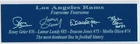 Los Angeles Rams Fearsome Foursome Autograph Nameplate Football Helmet Jersey