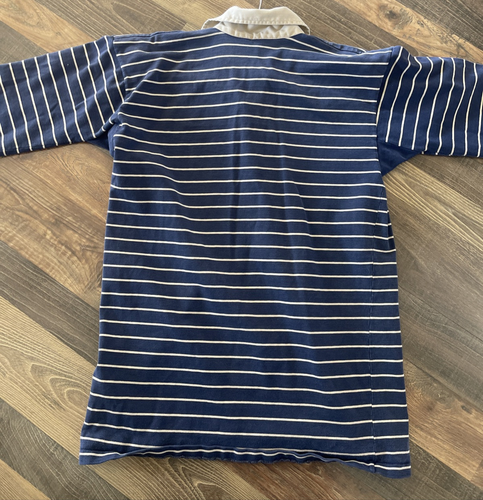 Vintage L.L. Bean Rugby Polo Blue/White Long Sleeve Y2K Mens M? - Picture 14 of 14