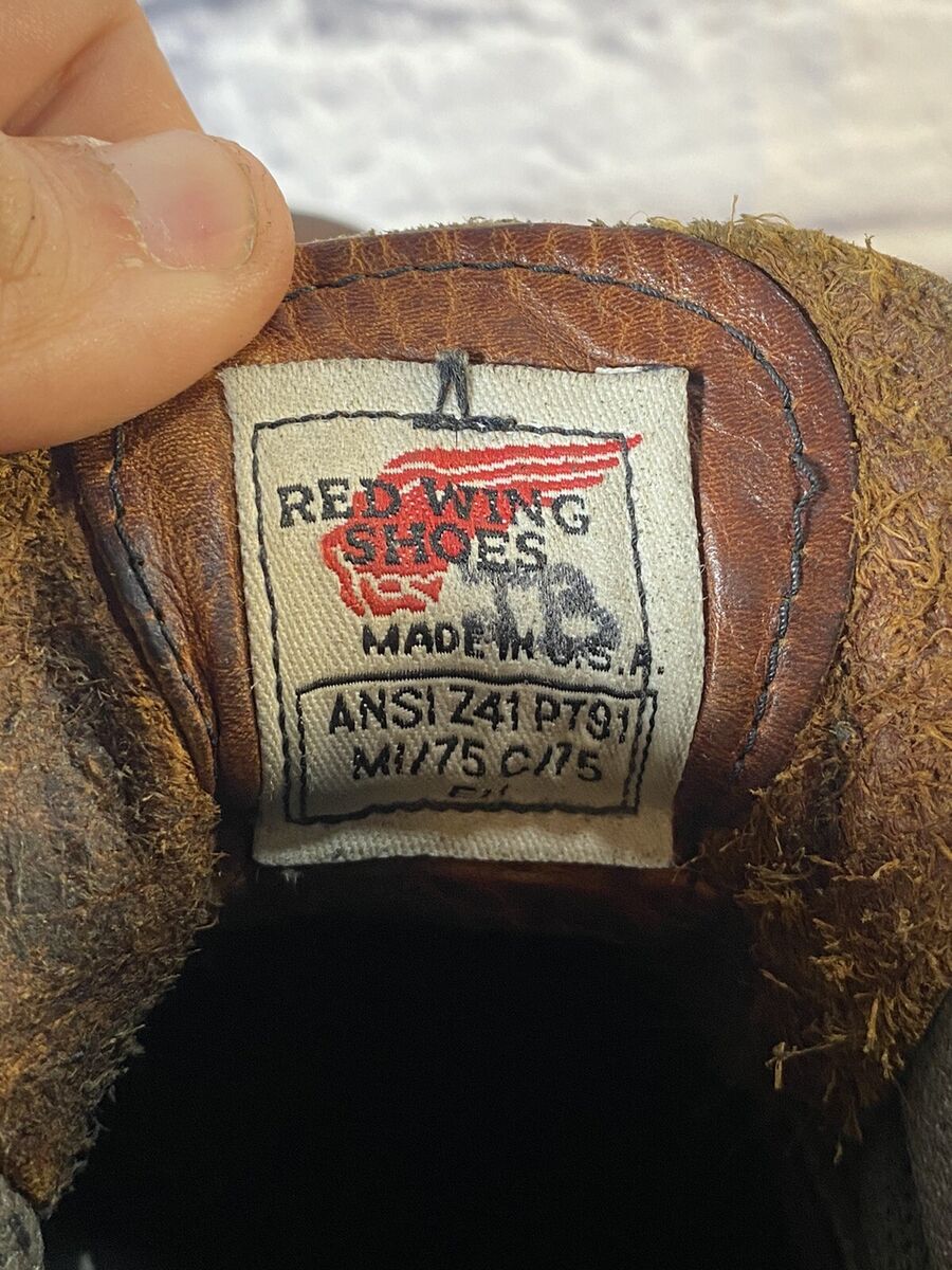 Red Wing SuperSole Steel Toe Work Boots ANSI Z41 PT91 M1/75 Red Wing SuperSole Steel Toe Work Boots ANSI Z41 PT91 M1/75