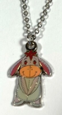Disney Eeyore From Winnie the Pooh 18 Inch Necklace SIGNED Silver Plate NEW