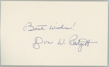 Don Padgett Autographed Signed Index Card Dodgers Phillies AMCo COA 23497