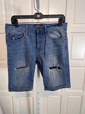 Mens Forever 21 Los Angeles Distressed Denim Jean Shorts Size