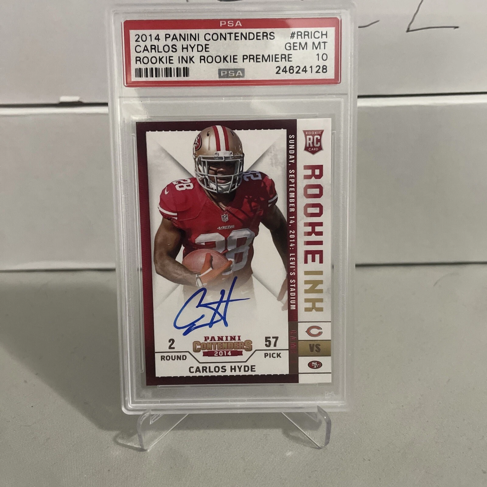 Carlos Hyde Panini Contenders Rookie Ink Rookie Premiere #RRICH Base