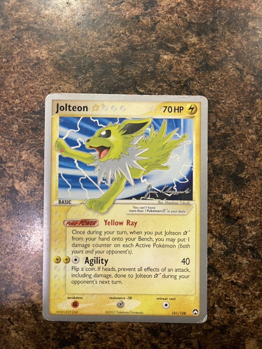 Jolteon 101/108 ポケモンカード Jolteon Gold Star 101/108 Non Holo 2008 World Championship