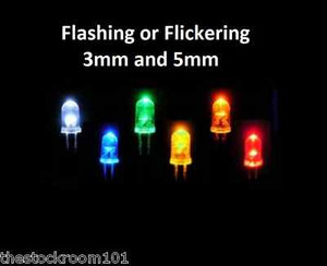 3mm 5mm intermitente/Parpadeo Vela 3V LED claro-Rojo Azul Blanco Verde Amarillo 3mm 5mm intermitente/Parpadeo Vela 3V LED claro-Rojo Azul Blanco Verde Amarillo